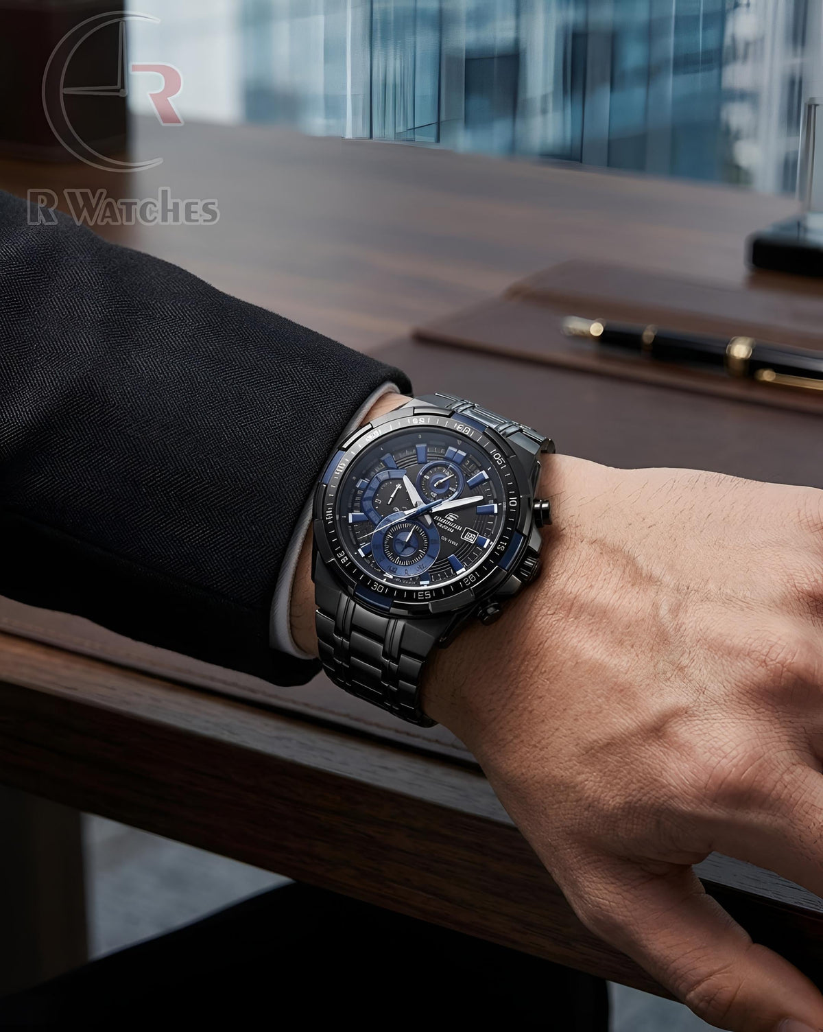 (OS23)⭐ Casio Edifice black Blue