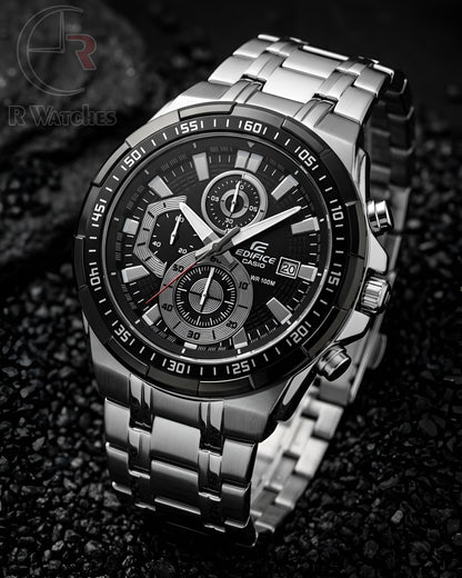 (OS26)⭐ Casio Edifice silver black