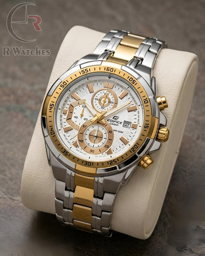 (SS3)⭐ Casio Edifice dual tone white