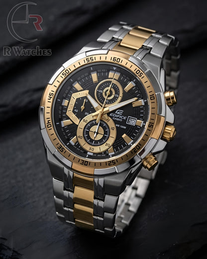 (OS20)⭐ Casio Edifice dual tone black
