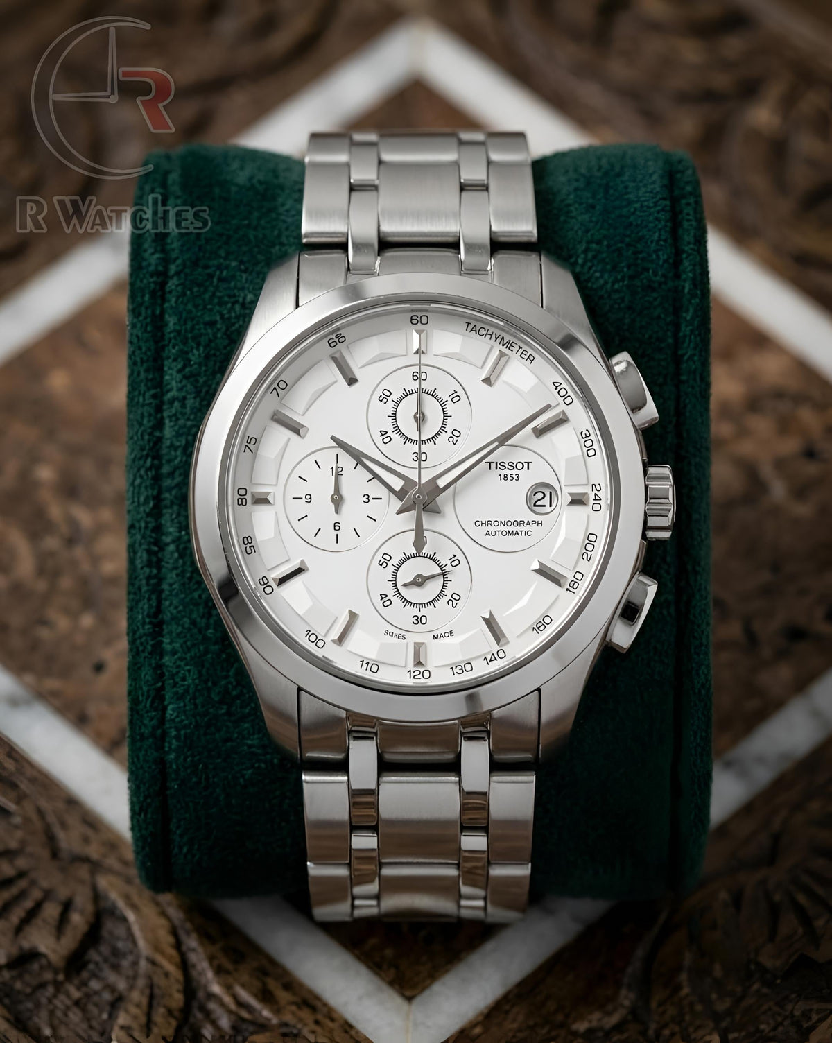 Tissot Silver White – Premium Luxury Chronograph Watch (6 Month Warrenty)