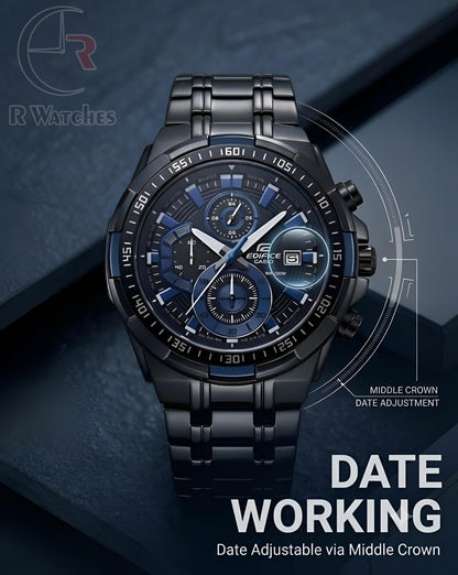 Edifice Black Blue – Premium Luxury Chronograph Watch