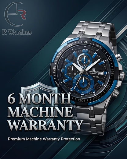 Edifice Silver Blue – Premium Luxury Chronograph Watch