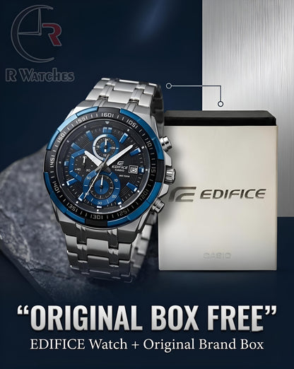 Edifice Silver Blue – Premium Luxury Chronograph Watch