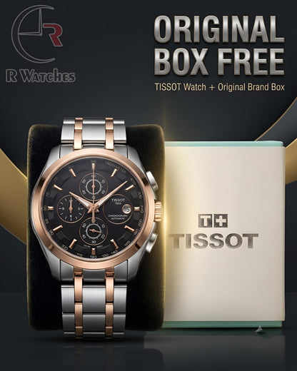 Tissot Dual Tone Black – Premium Luxury Chronograph Watch (6 Month Warrenty)