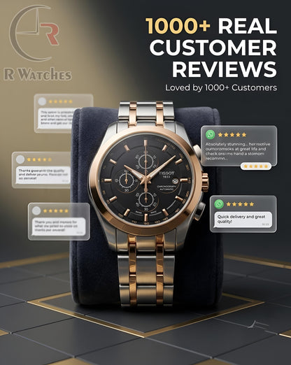 Tissot Dual Tone Black – Premium Luxury Chronograph Watch (6 Month Warrenty)