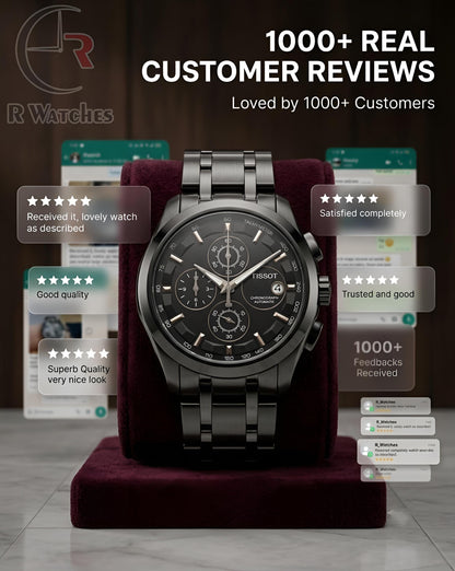 Tissot Full Black – Premium Luxury Chronograph Watch (6 Month Warrenty)