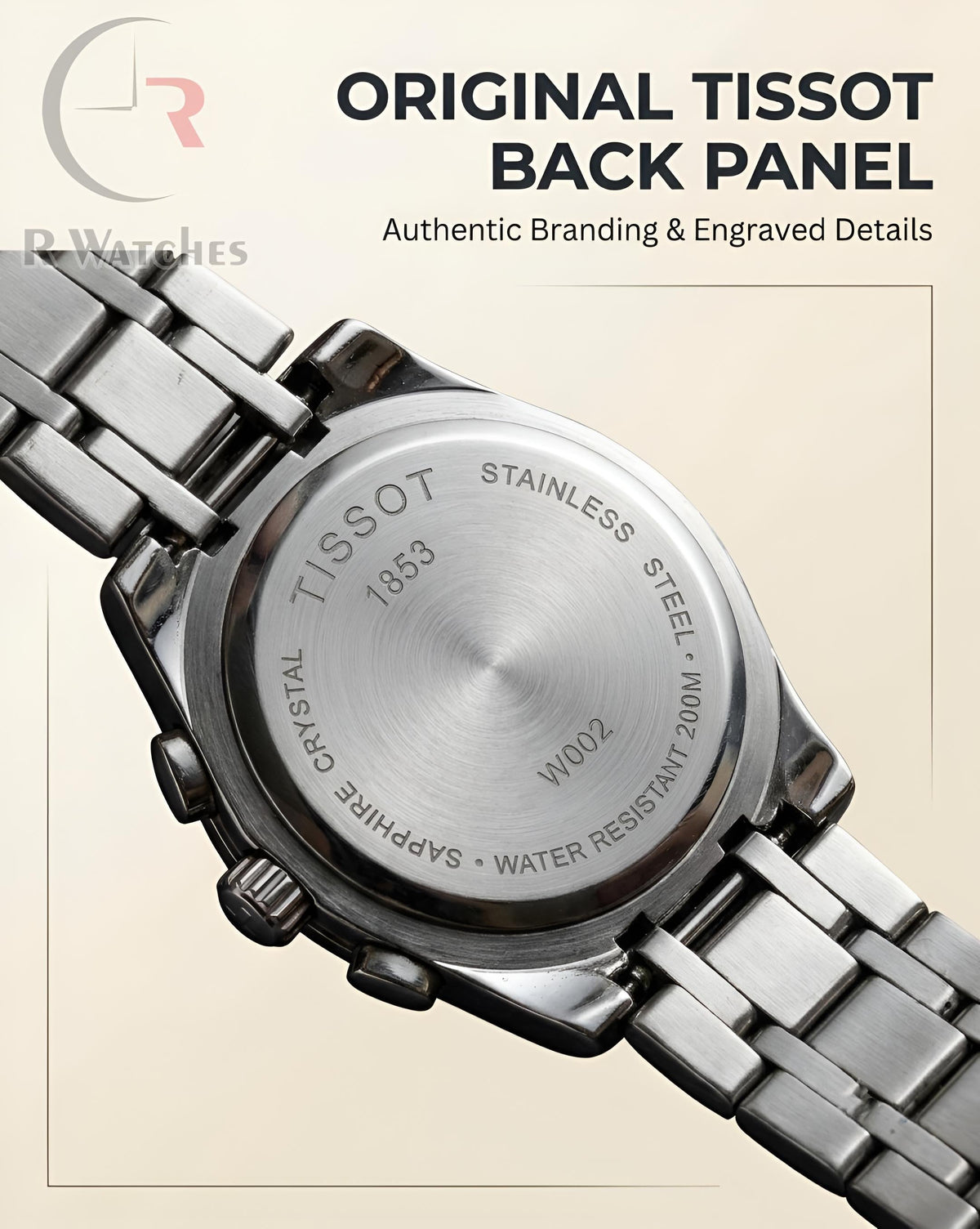 Tissot Silver Black – Premium Luxury Chronograph Watch (6 Month Warrenty)