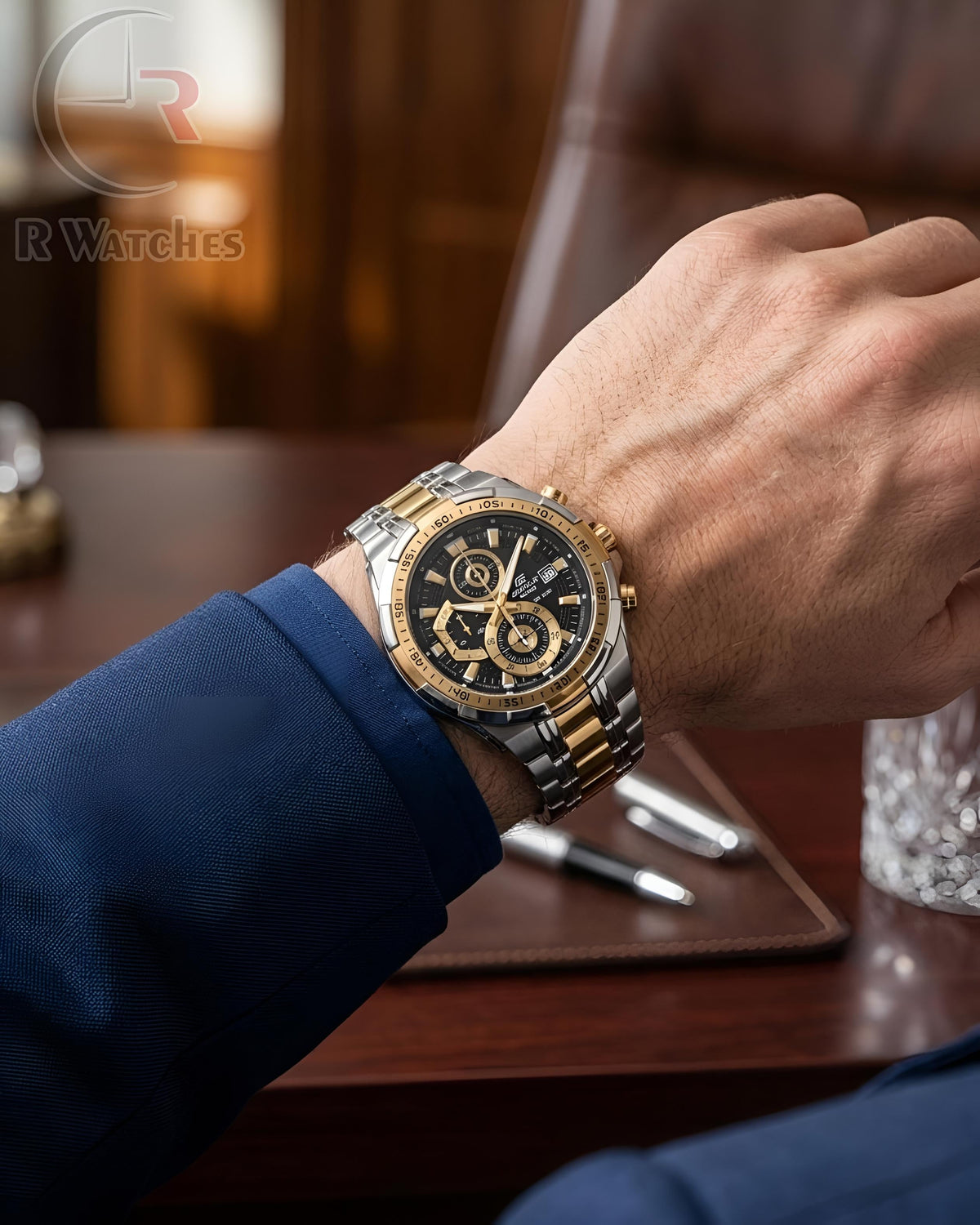 Edifice Dual Black – Premium Luxury Chronograph Watch