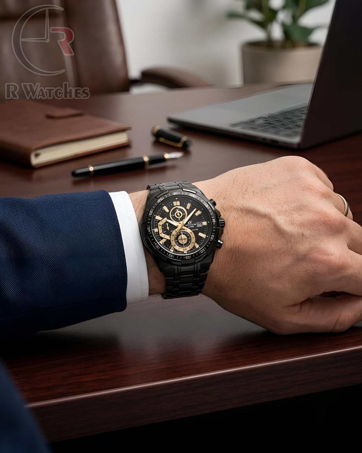 Edifice Black Gold – Premium Luxury Chronograph Watch